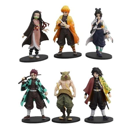 Demon Slayer Figur Set med 6 Version Actionfigur Dockleksaker 16 cm Demon Slayer Figur
