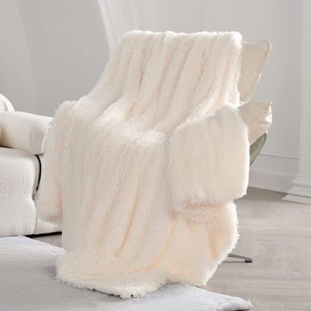 Koselig teppe fluffy 130x150 cm, varmt teppe, teppe av høy kvalitet