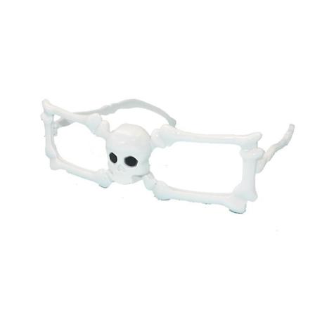 Halloween Funny Skull Hand Bat Glasögon Ram Vit 1 Styck