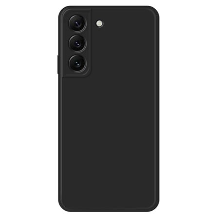 Avfaset gummiert anti-falldeksel for Samsung Galaxy S22 Plus - Svart