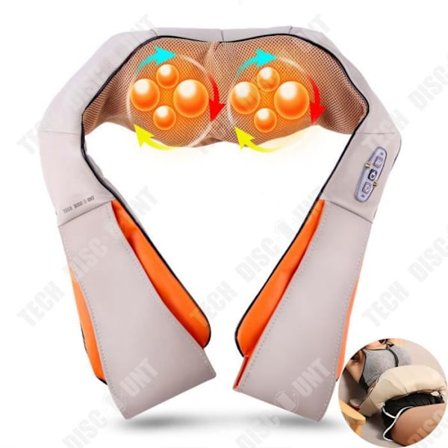 Massage tæppe - TECH DISCOUNT - Genopladelig - 3 hastigheder - Infrarød - Varm kompress