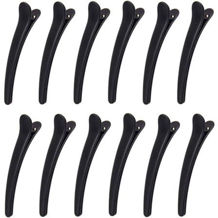 12 stk. Alligator hårklemmer, Andenæb hårklemmer, Salon spænder