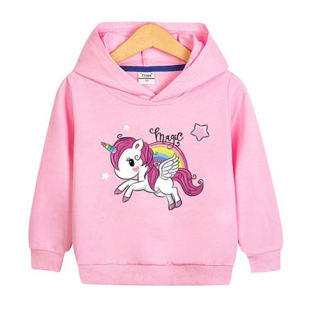 Flickor Långärmad Hooded Neck Höst Toppar Animal Print Sweatshirt
