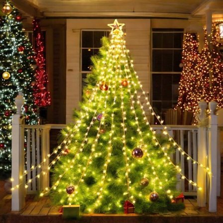 Julbelysning Ljusslinga 2/3 m 200/295 LED med fjärrkontroll, Juldekoration och Halloweenljus utomhus_TF_TF