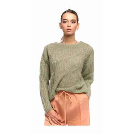 Forte Forte, Round-neck Knitwear Groen, Dames, Maat:S