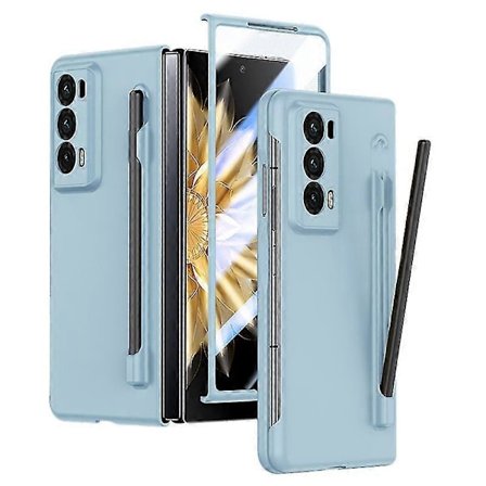 For Honor Magic V2 5G Skin-touch telefondeksel med herdet glassfilm og pekepenn