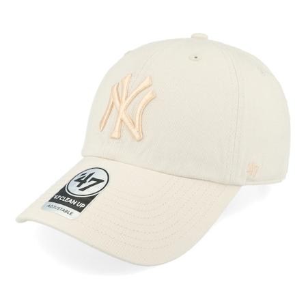 47 Brand - MLB Beige unconstructed Lippis - New York Yankees Clean Up Natural M Dad Cap @ Hatstore