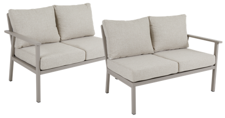 Brafab Samvaro High Modulsoffa avslut Khaki/Sand, Utemöbler