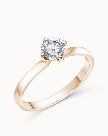 Solitairering Amanda 18K Rosaguld - Forlovelsesringe & Vielsesringe hos Vanbruun