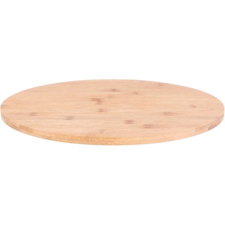 Rund Roterande Bricka Roterande Fat Bambuträ Beige D35 x H2,5 cm
