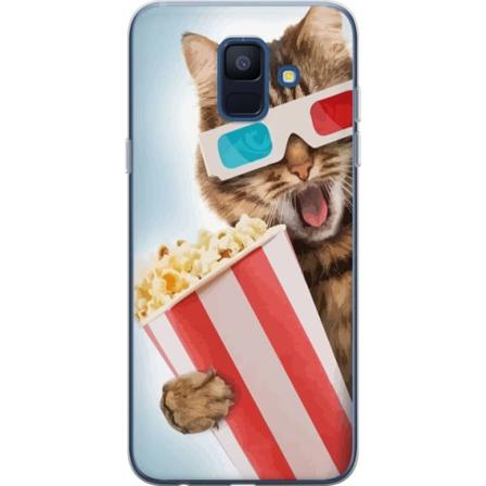 Samsung Galaxy A6 (2018) Gennemsigtig cover 3D Kat