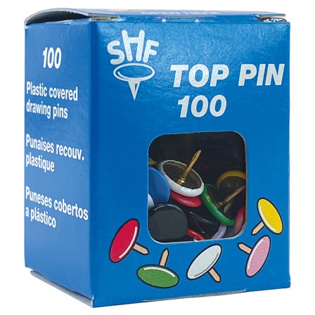 Drawing pins Brass Colour Mix 100 pack