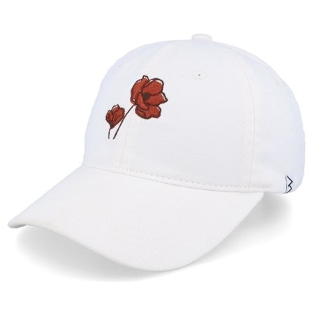 Wei - White unconstructed Lippis - Poppy Washed Cotton Stone Mom Cap @ Hatstore