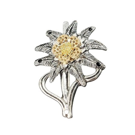 Ny WW2 Tysk Armé Elite Berg Edelweiss Merke Denim Jakke Krage Brosje Nål