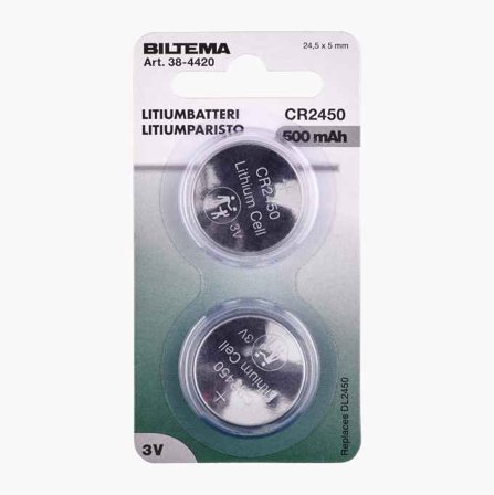 Biltema - CR2450 Litiumbatteri 2 stk.