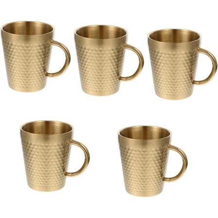 Kaffe Krus 5 Stykker Metal Kaffe Kopper Rustfrit Stål Kaffe Kop