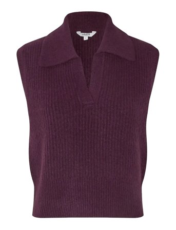 Ritika-M Vests Knitted Vests Burgundy MbyM