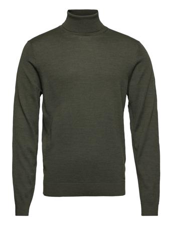 Slhtown Merino Coolmax Knit Roll B Knitwear Turtlenecks Grønn Selected Homme