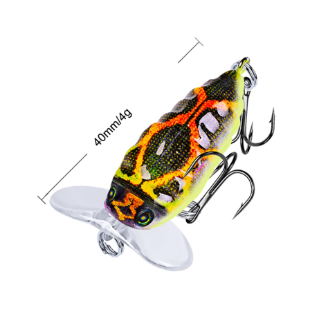 1st Hårt Bifiske Lockar 3d Eyes Crank Bait 8# Diskantkrokar T