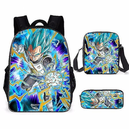 Dragon Ball Elementary School Theme School Bag 3-piece Set Computer Bag Messenger Bag Pencil Case