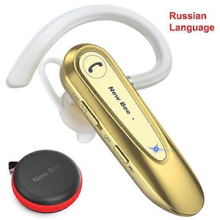 New Bee B45 Bluetooth 5.0 Headset Trådlösa Hörlurar med Dubbla Mikrofoner Öronproppar CVC8.0 Brusreducering för Bilkörning