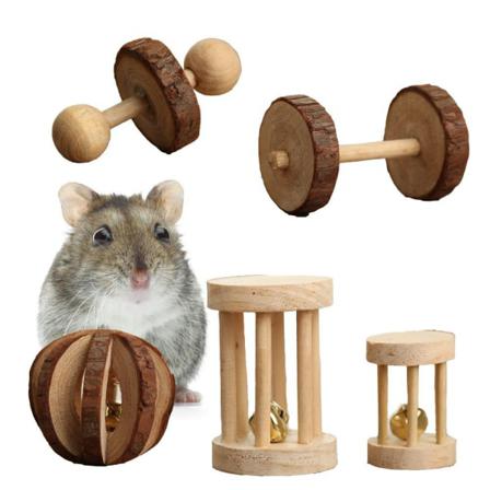 5-pack Naturliga Hamstertuggleksaker Och Burtillbehör,