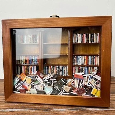 Angst Bokreol, Rist Bort Angsten Din, Stresslindrer, Miniatyr Bok Fyrstikkesker Utstillingsskap, Bokreol Bursdags Julegave TY