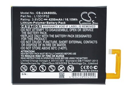 Nettbrettbatteri for Lenovo IdeaPad A8, IdeaPad A8-50, IdeaPad A5500 og andre.