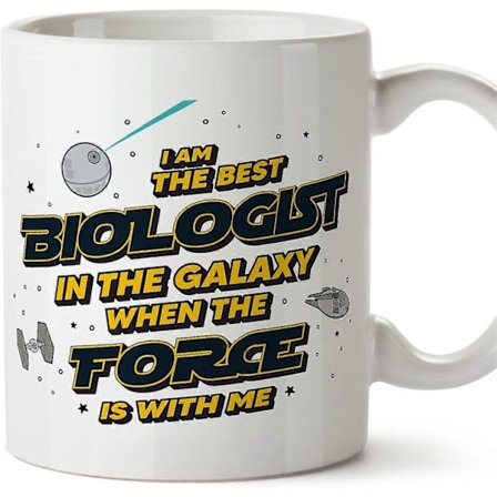 Biolog Kopp Best i Galaksen The Force is with Me Morsom Gave til Kolleger Keramisk 11oz Kopp