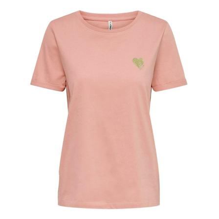 Only, T-shirt Onlkita Life Roze, Dames, Maat:L