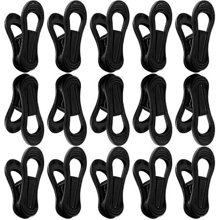 Plastklädnypor Tvättklämmor Vindtäta Klädnypor Halkfria Tvättklämmor Lufttorkning Klämmor (svart) 25 st