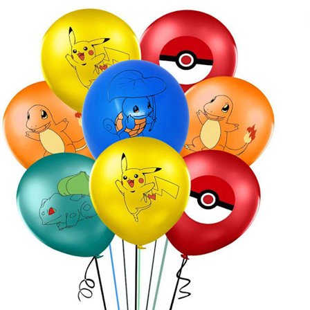 Mordely 20 st Pikachu Kids Party Ballong Bow Grattis på födelsedagen