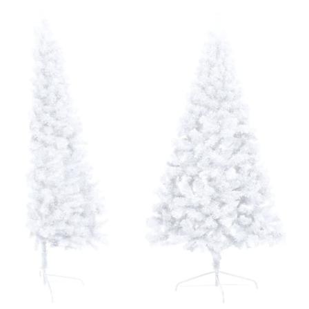Vidaxl Halv Plastgran Med Fot Vit 120 Cm Pvc Vit
