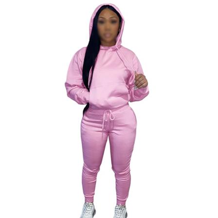 Elastisk Midja För Damer, Tvådelad Outfit, Långärmad Set