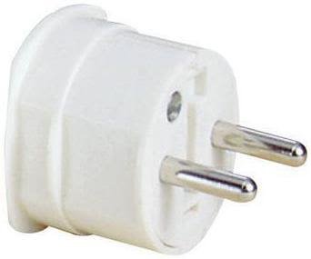 ABL 107110 Stickpropp ojordad, vit Rätvinklig, Anslutningsdon & kablar