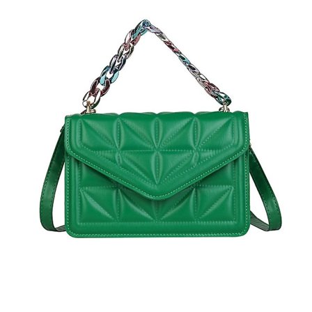 Handväska för kvinnor, clutch, justerbar kedja quiltad crossbody