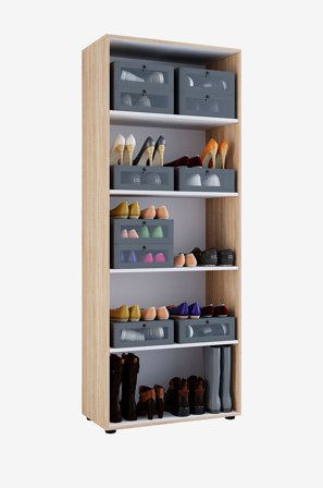 VCM - Vcm Skoskap Vandol I uten dører og 5 hyller - Beige - Skoskap - Fra Homeroom