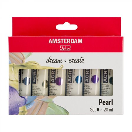 Amsterdam Amsterdam Acrylfarbe Pearl Set 6 x 20 ml
