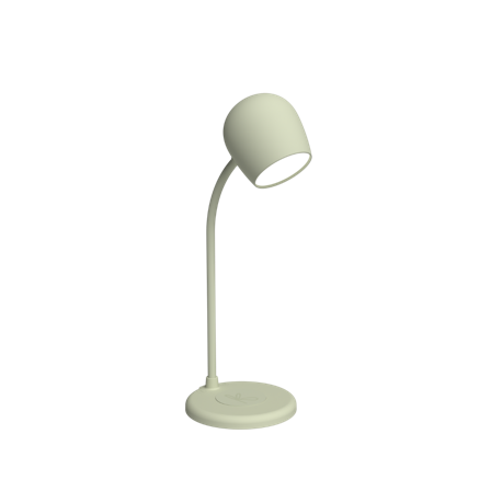 Kreafunk Ellie - Lampe med Bluetooth Højttaler, Dusty Olive, Opladerbase, Indbygget Mikrofon Trådløs Bluetooth-Højtaler Høretelefoner