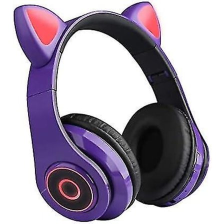 Söta Kattöron Trådlösa Hörlurar, Bluetooth 5.0 Över-Öron Hörlurar