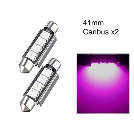 C5W Canbus 41mm 42mm Pinkki Rosa Led polttimot SV8.5 c10w Pinkki 41mm Pinkki 2-pakkaus