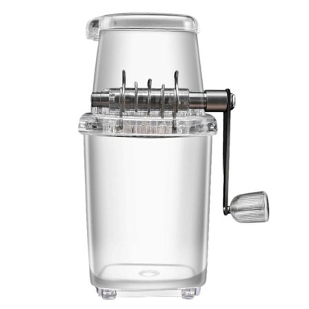 Bærbar isknuser 1,25L Håndsving DIY Manuel ishakker maskine til hjemme udendørs camping brug Transparent