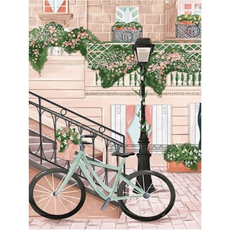 Diamond Painting Kits, DIY 5D Verdenslandskab Diamond Painting Kit, Rund Diamond Art Fuld Diamond Tegneseriestil 30 X 40 cm (Oristano)