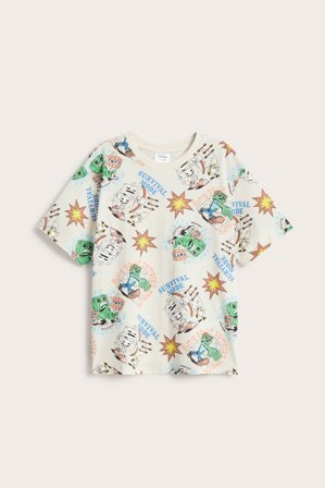 Kappahl | T-shirt Minecraft | Jasnobeżowy