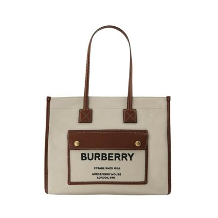 Burberry, Tote Bags Beige, Dames, Maat:ONE Size