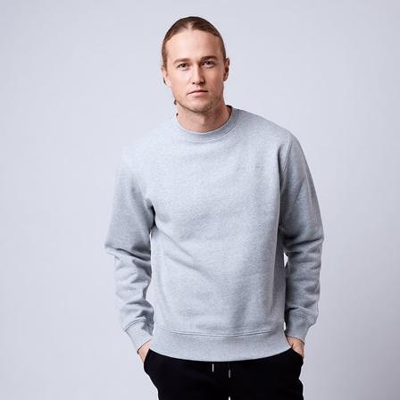 CLN ATHLETICS Men's Core Crew, Grey Melange
