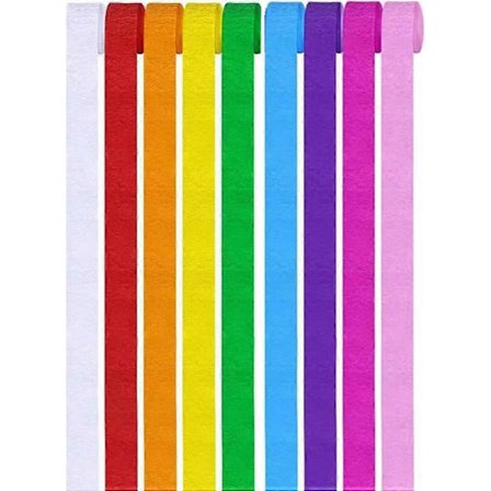 9 Rullaa Kreppipaperi Askartelunauhat Ripustettavat Sateenkaaren Väriset Kreppipaperinauhat Verho Tausta Ripustettavat Tupsut Juhlakoristeet