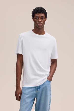 NN.07 Clive T-Shirt Herren Weiß Baumwollmix