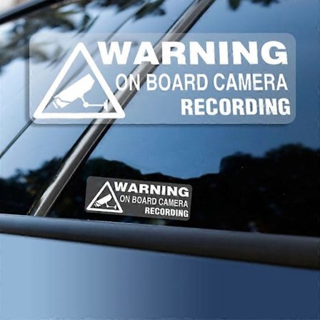 Klistermærker 5 x Advarsel KAMERAOPTAGELSE Skilte Beskyttet Af Bil Varevogn Båd Taxi Sikker Sikkerhedsbeskyttelse Sikkerhedsalarm