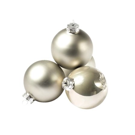 by Benson Julgranskulor 16-pack Juldekorationer Silver 8 cm